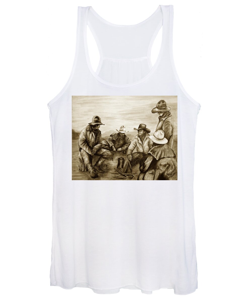 Texas Women's Tank Top featuring the drawing Matchless #2 by Erich Grant