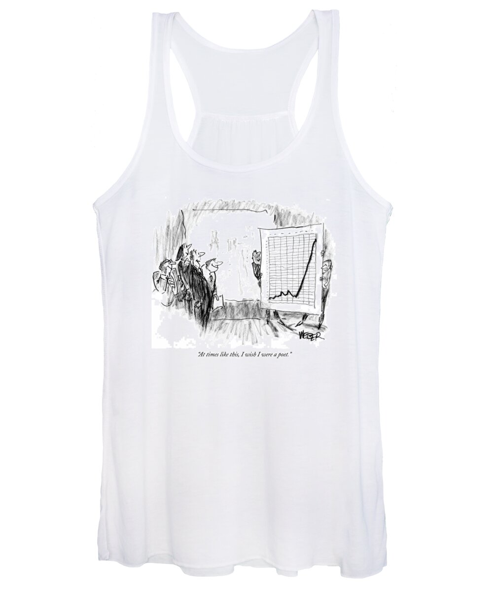 Business Management Money 

(grinning Executives Looking At Chart Showing Surge In Profits.) 121424 Rwe Robert Weber Women's Tank Top featuring the drawing At Times Like This by Robert Weber