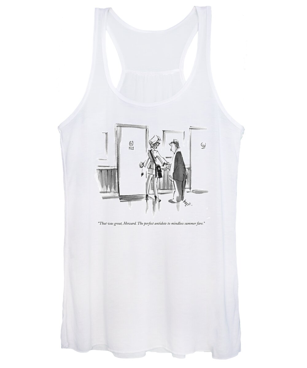 Dating Relationships

(young Woman Arriving Home Women's Tank Top featuring the drawing That Was Great by Lee Lorenz