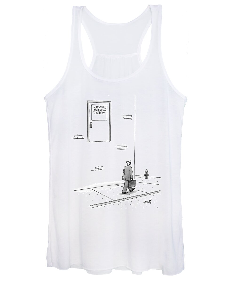 Door Women's Tank Top featuring the drawing New Yorker September 24th, 2007 by Tom Cheney