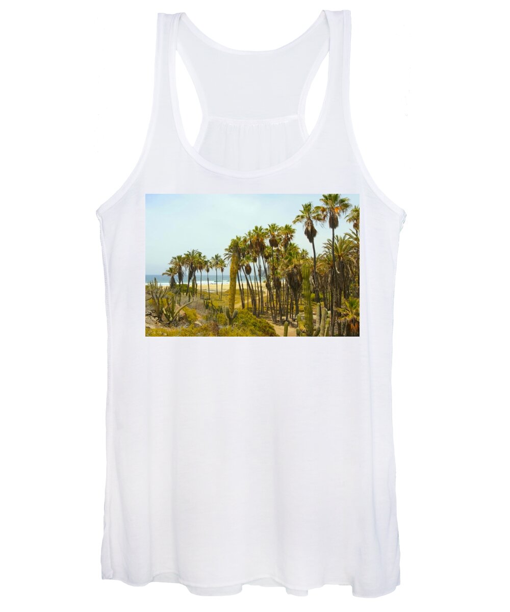 Beaches Women's Tank Top featuring the photograph Desert meets the Sea by Robert McKinstry