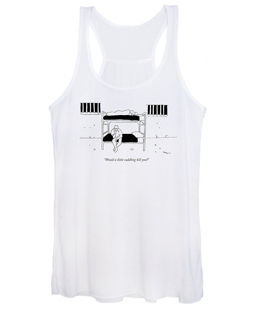 Love Women's Tank Top featuring the drawing Would A Little Cuddling Kill You? by Michael Shaw