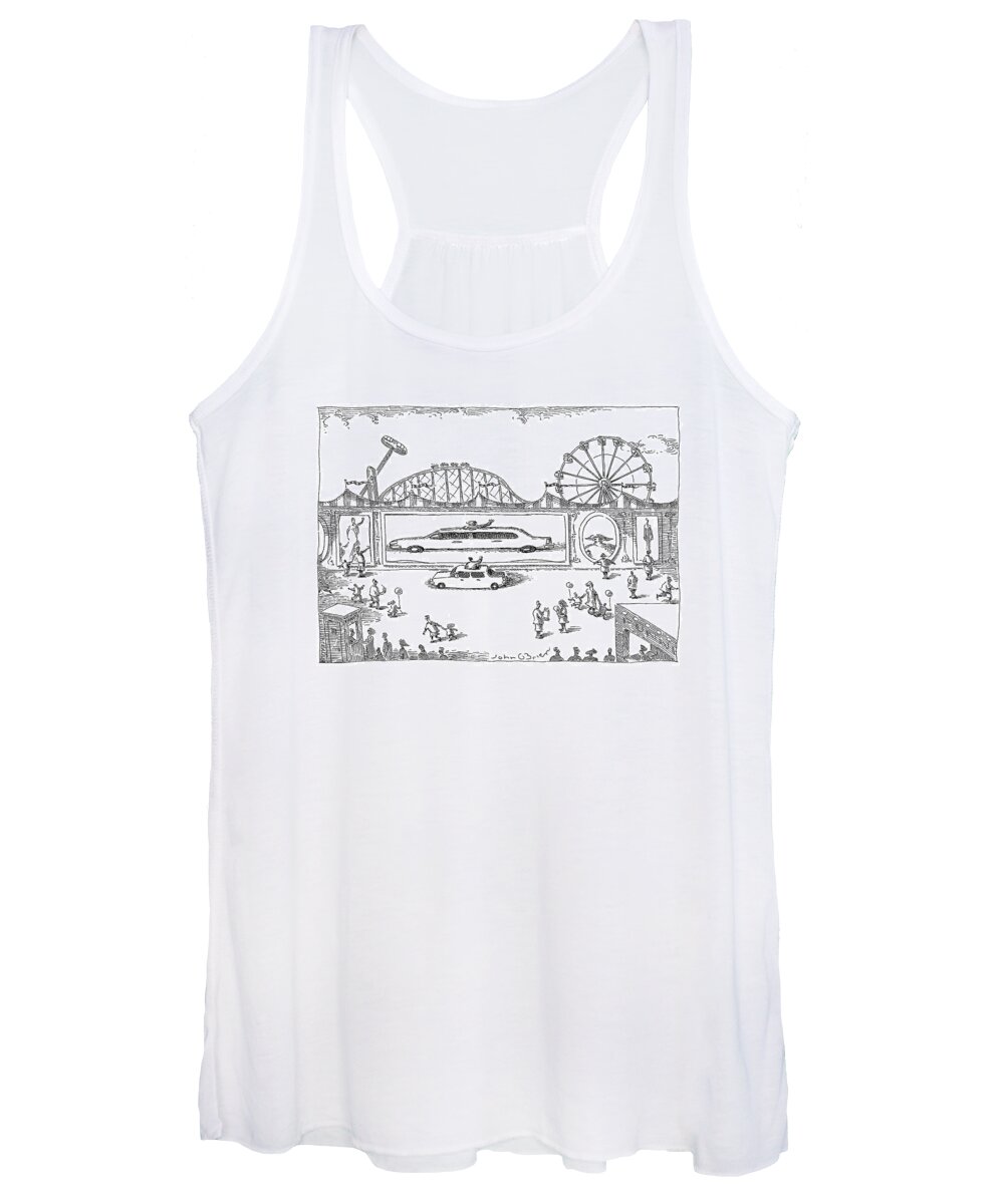 Automobiles - Midget Women's Tank Top featuring the drawing New Yorker August 14th, 2000 by John O'Brien