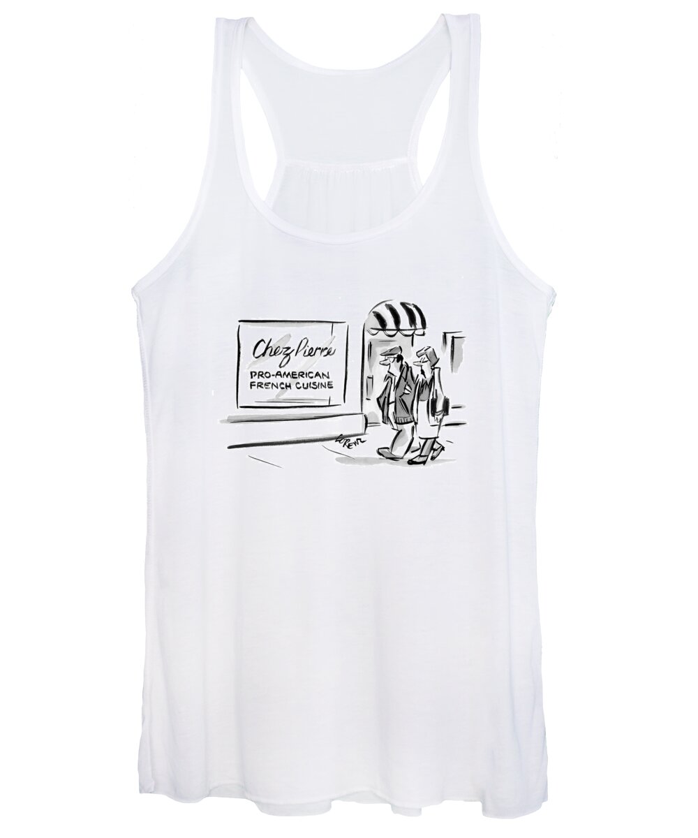 Restaurant Women's Tank Top featuring the drawing New Yorker May 21st, 2007 by Lee Lorenz