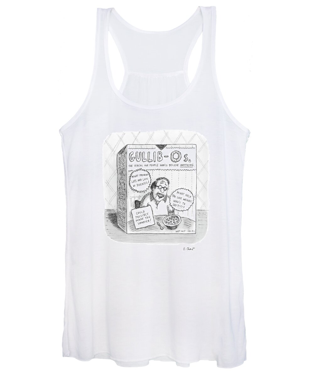 Advertisement Women's Tank Top featuring the drawing New Yorker August 27th, 2007 by Roz Chast