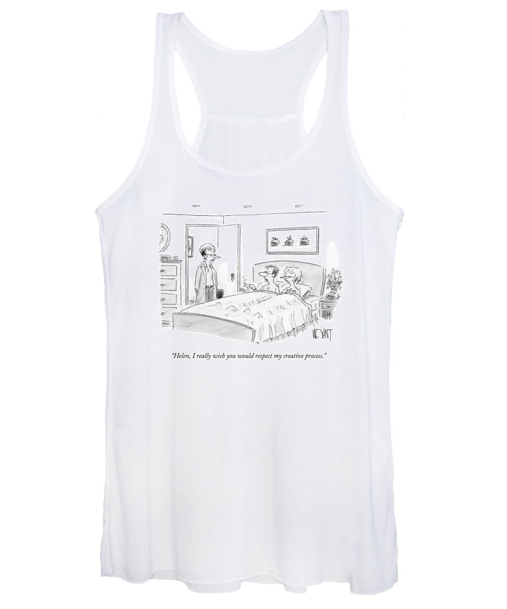 Adultery Women's Tank Top featuring the drawing Helen, I Really Wish You Would Respect by Christopher Weyant