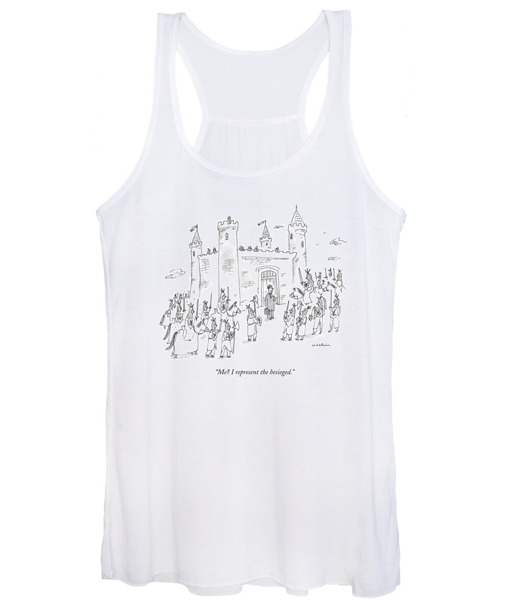 Knights Women's Tank Top featuring the drawing Me? I Represent The Besieged by Michael Maslin