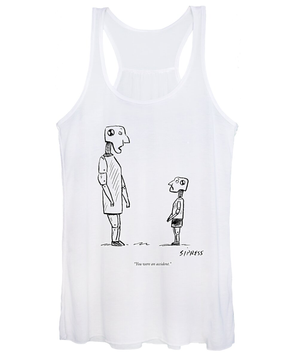 Wordplay Women's Tank Top featuring the drawing You Were An Accident by David Sipress