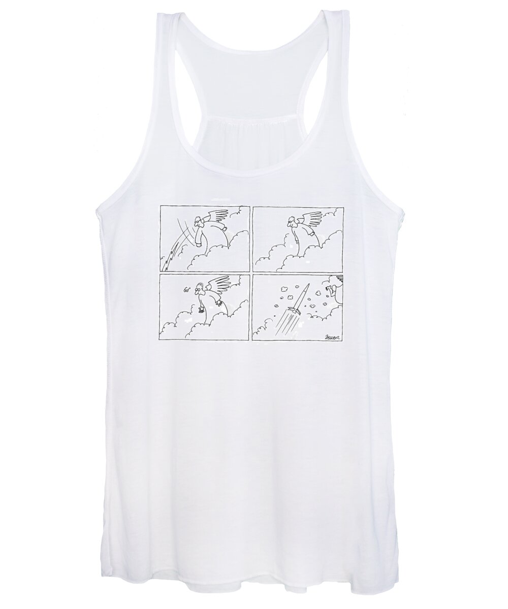 Heaven Women's Tank Top featuring the drawing New Yorker August 27th, 2007 by Jack Ziegler