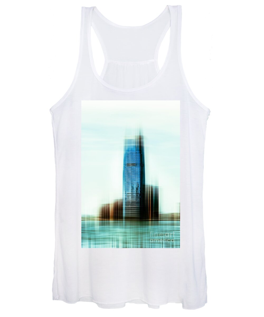 Nyc Women's Tank Top featuring the photograph A look to New Jersey II - steel by Hannes Cmarits