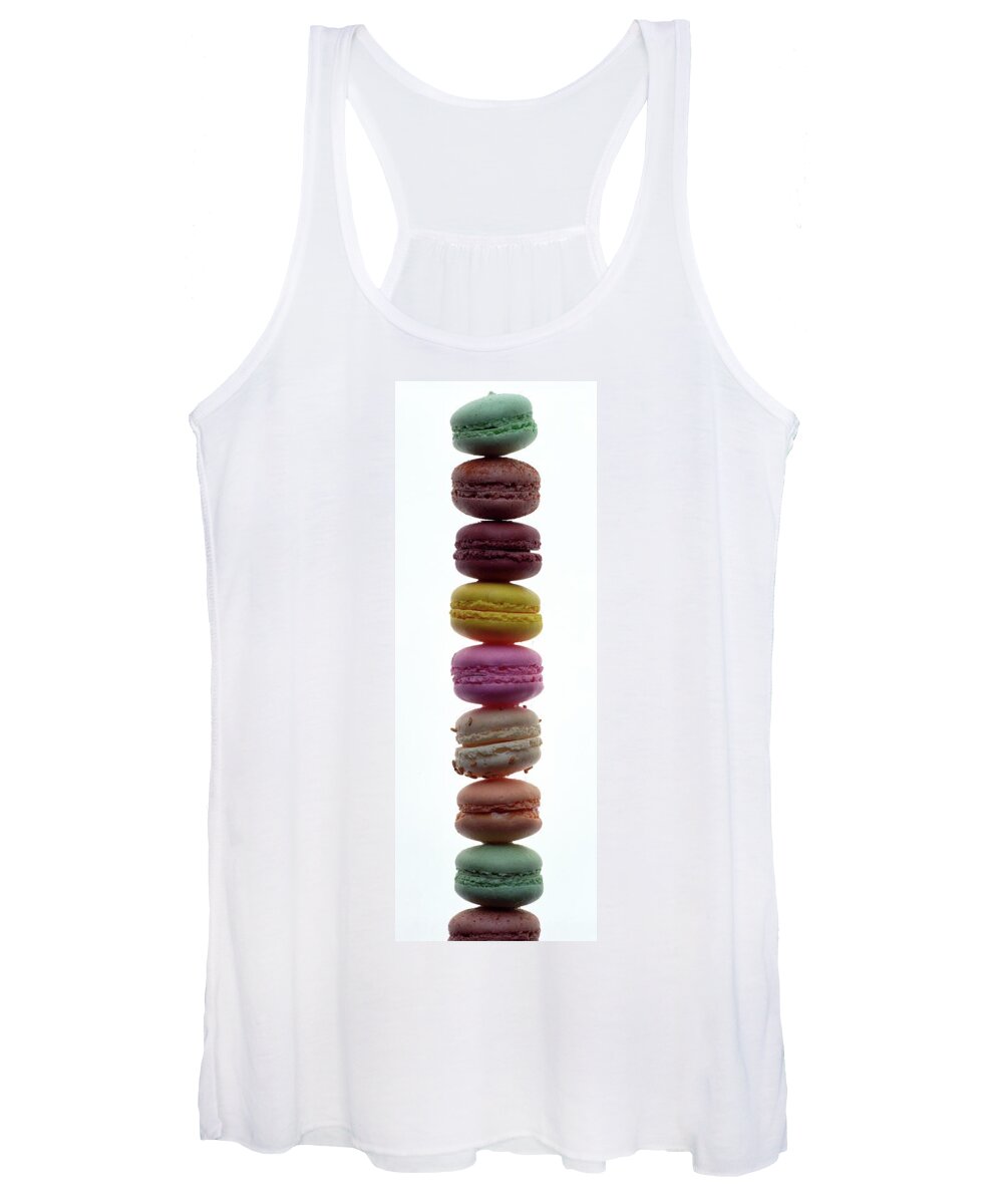Cooking Women's Tank Top featuring the photograph A Stack Of Macaroons by Romulo Yanes