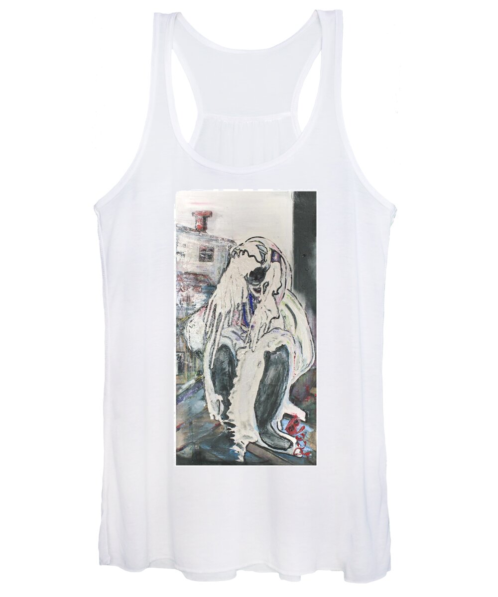 Figurative Women's Tank Top featuring the painting Aasimah by Peggy Blood