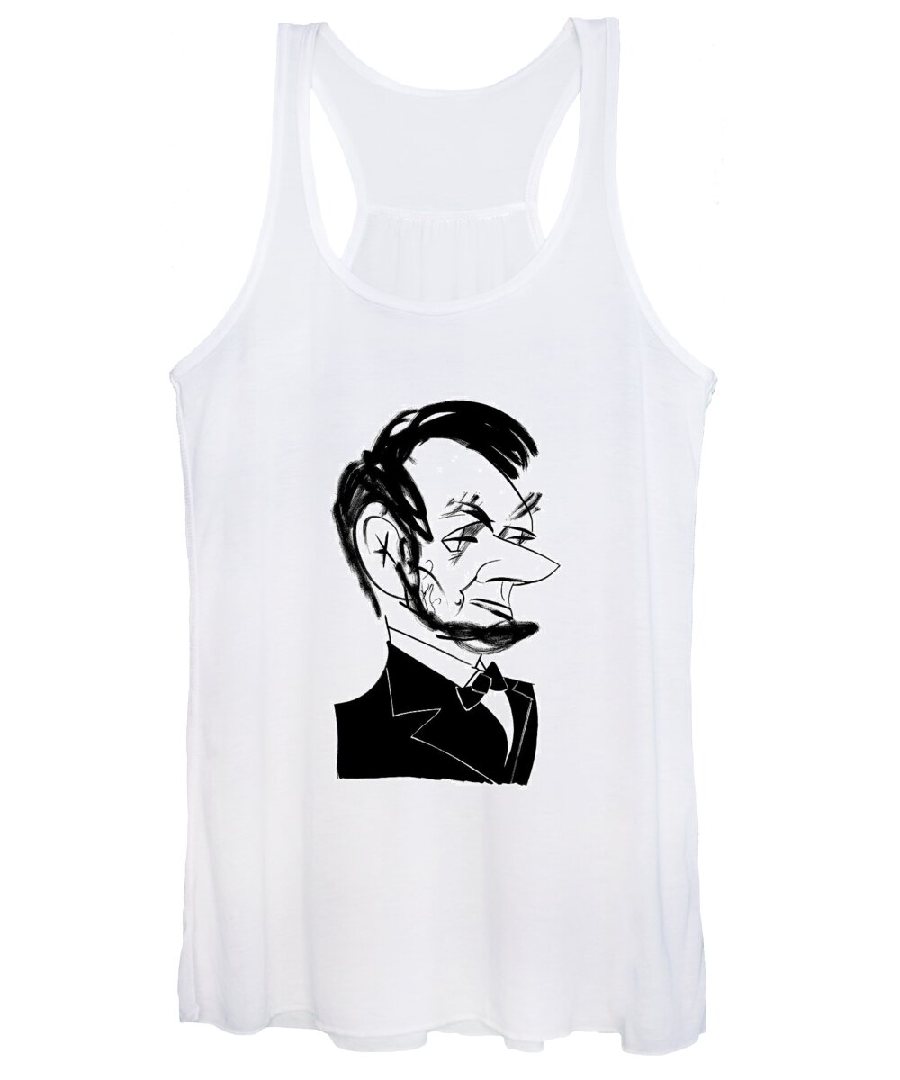 Abraham Lincoln Women's Tank Top featuring the drawing Abraham Lincoln by Tom Bachtell