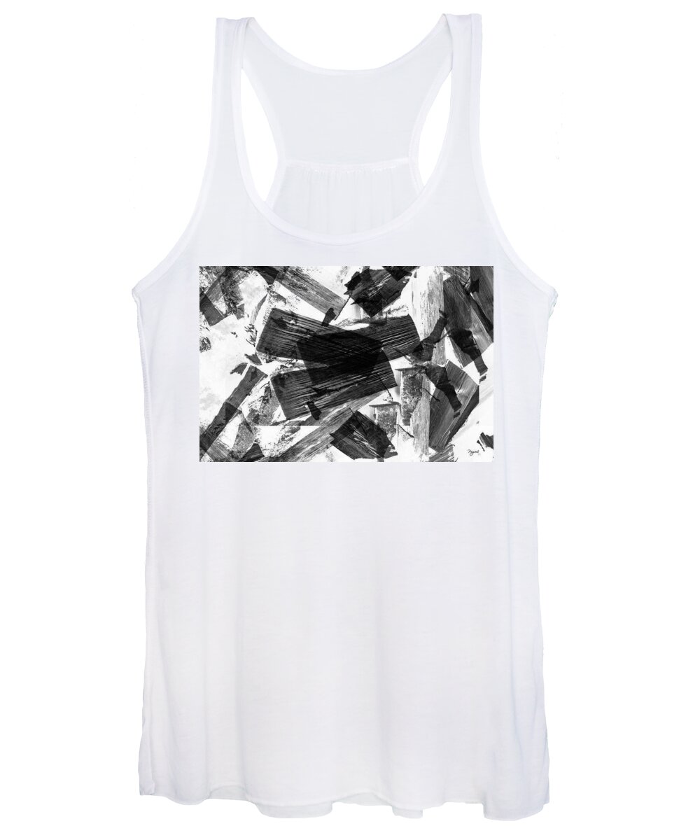 Abstract Women's Tank Top featuring the digital art Abstract Chunky by Chriss Pagani