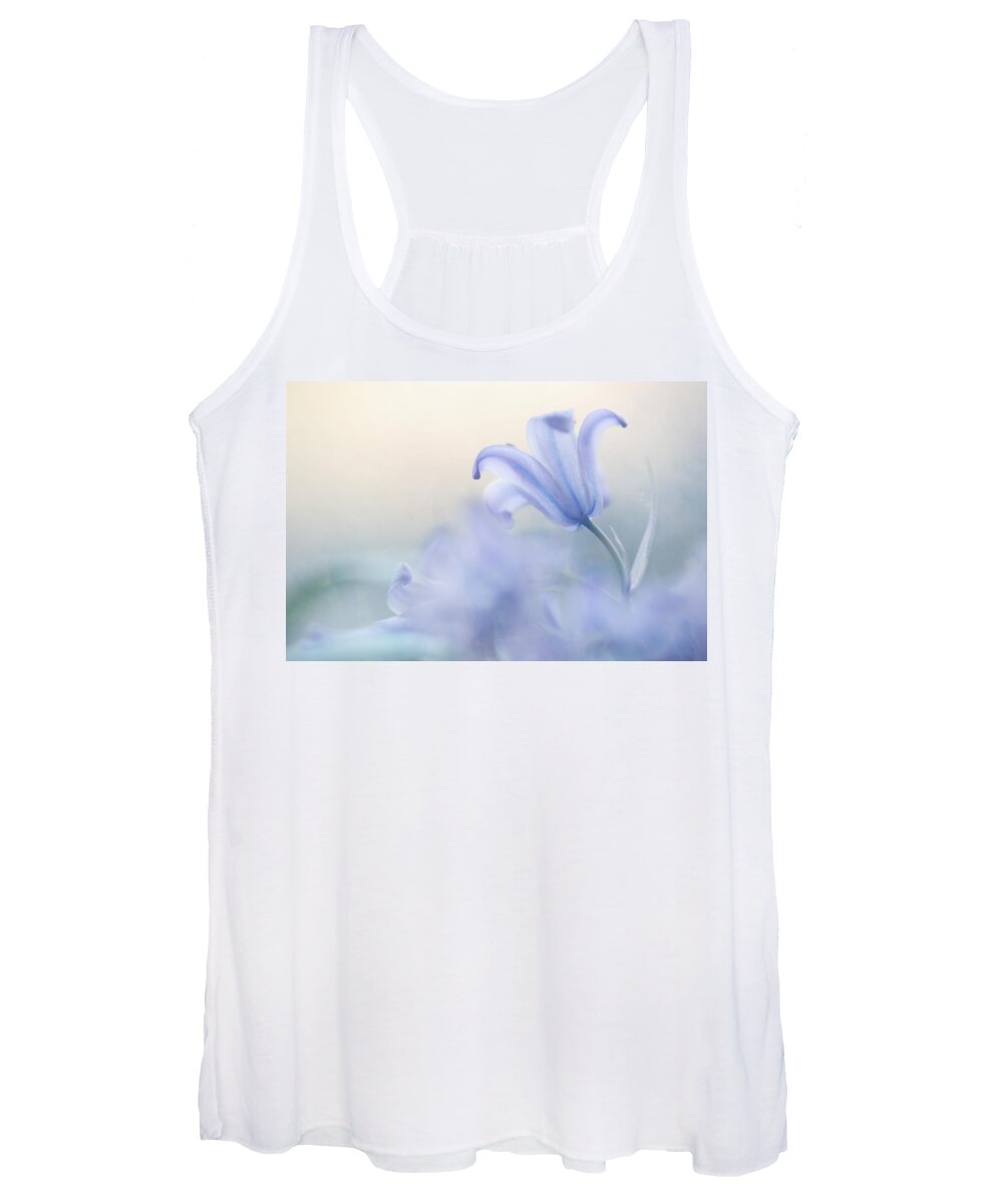 Flower Women's Tank Top featuring the photograph Aethereal Blue by Jenny Rainbow