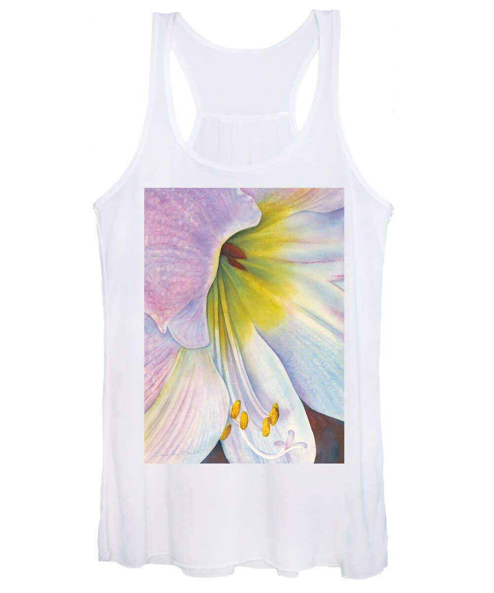 Amaryllis Women's Tank Top featuring the painting At the Altar by Sandy Haight
