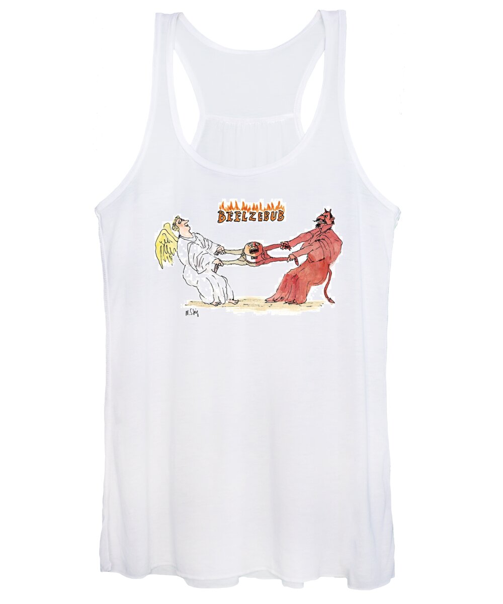 Angels Women's Tank Top featuring the drawing 'beelzebub' by William Steig