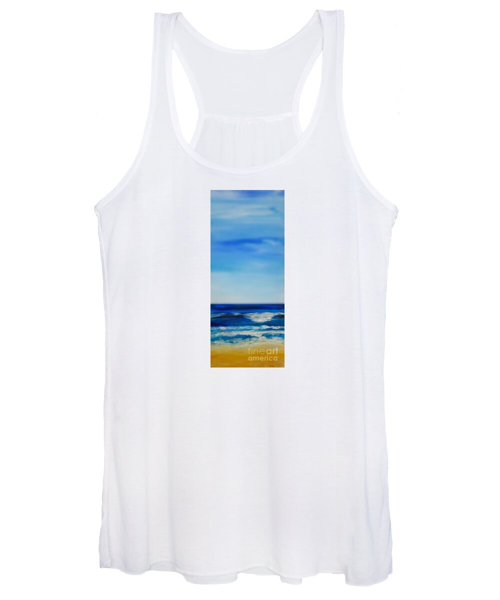 Ocean Women's Tank Top featuring the painting bigSky Beach by Shelley Myers