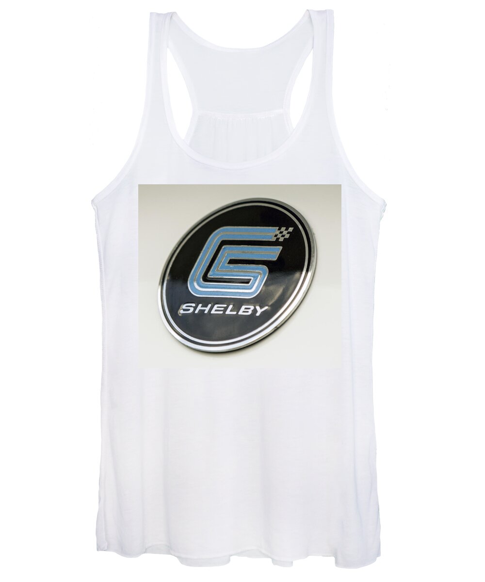 Dodge Women's Tank Top featuring the photograph Birthday Car - Shelby Logo by Josh Bryant