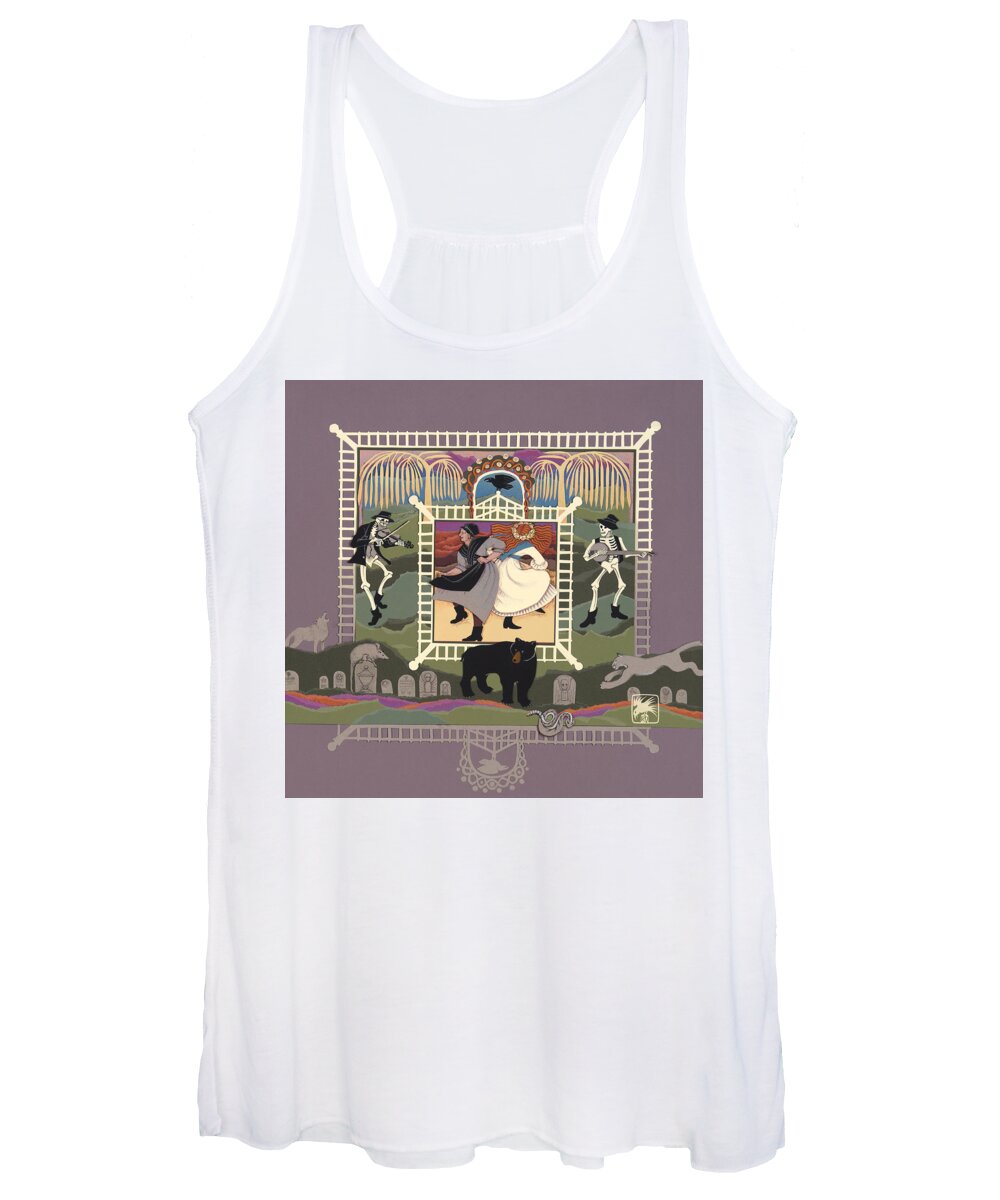 Art Scanning Women's Tank Top featuring the painting Cemetery Stomp by Ruth Hooper