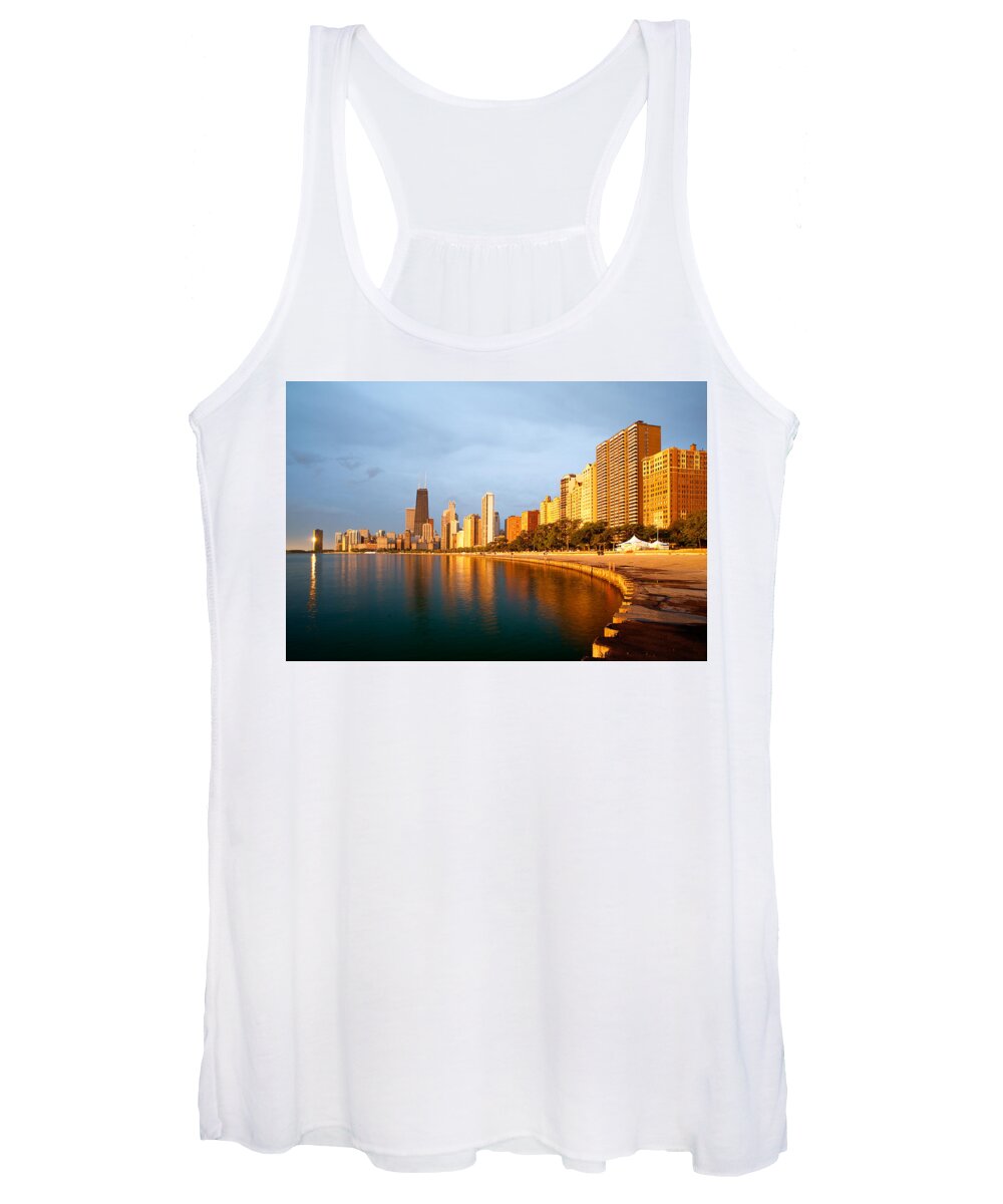 Chicago Women's Tank Top featuring the photograph Chicago Skyline by Sebastian Musial