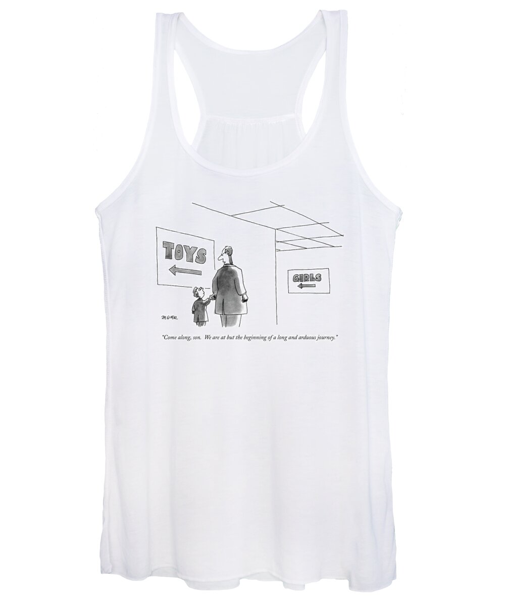  Women's Tank Top featuring the drawing Come Along, Son. We Are At But The Beginning by Jack Ziegler