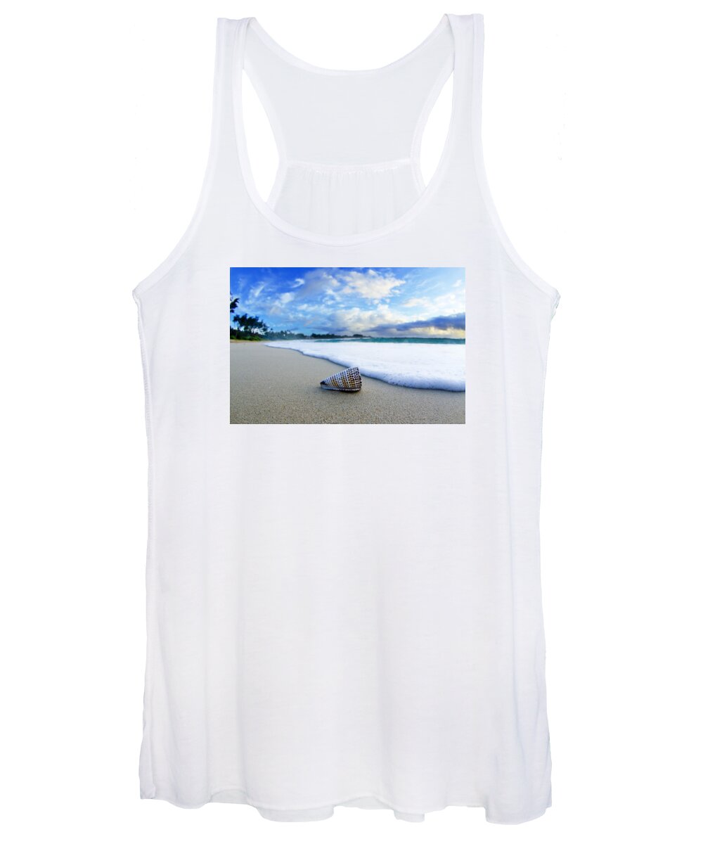 Seashell Women's Tank Top featuring the photograph Cone Foam by Sean Davey