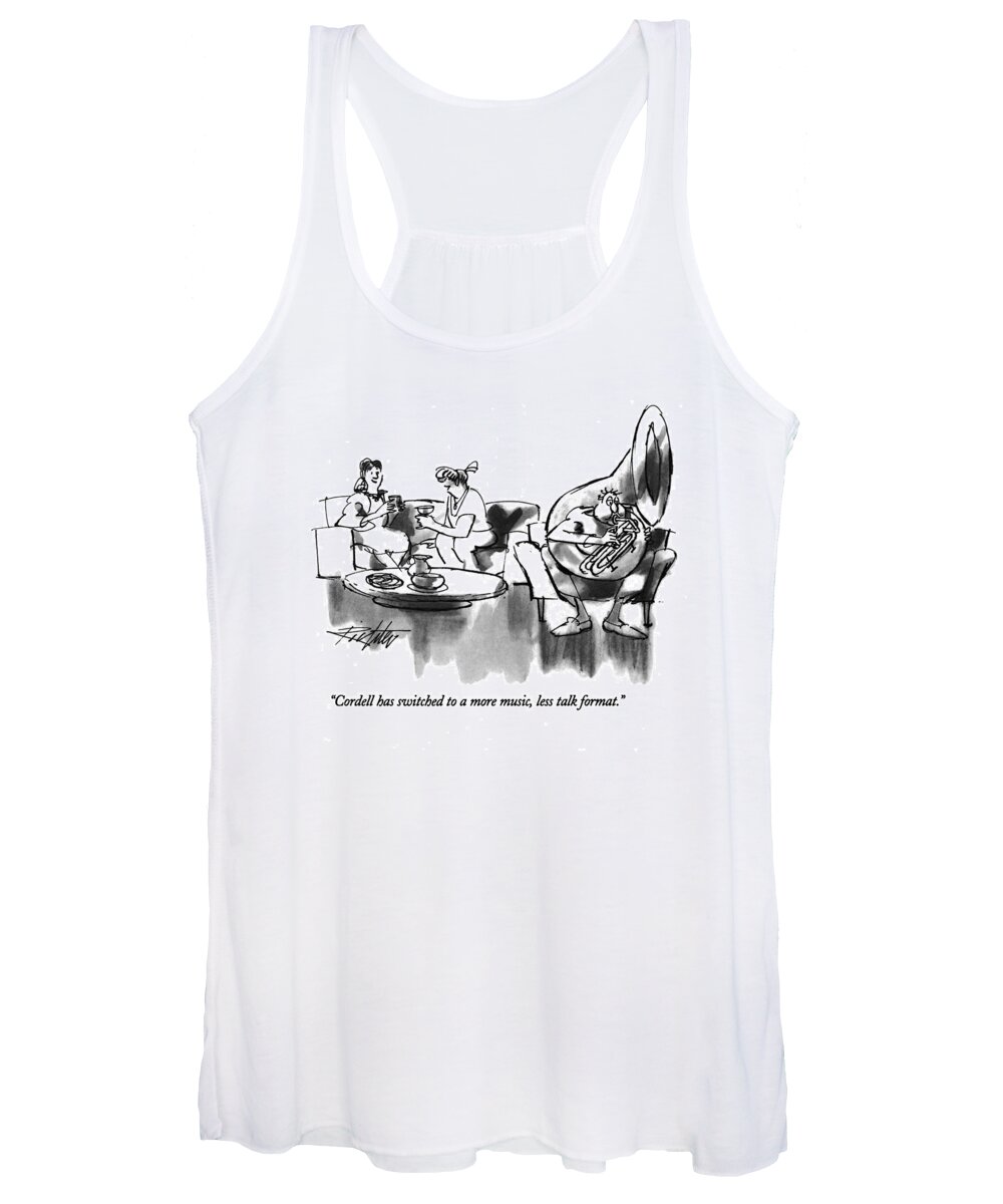 
Relationships Women's Tank Top featuring the drawing Cordell Has Switched To A More Music by Mischa Richter