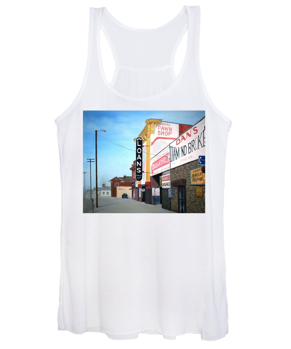 Cityscape Women's Tank Top featuring the painting Dan's by Stacy C Bottoms