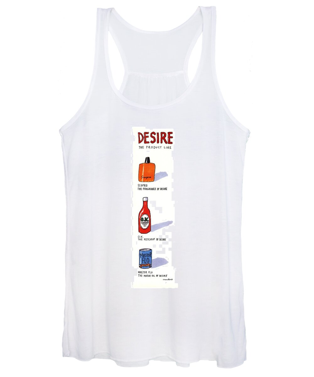 Desire
The Product Line
Consumerism Women's Tank Top featuring the drawing Desire: The Product Line by Michael Crawford