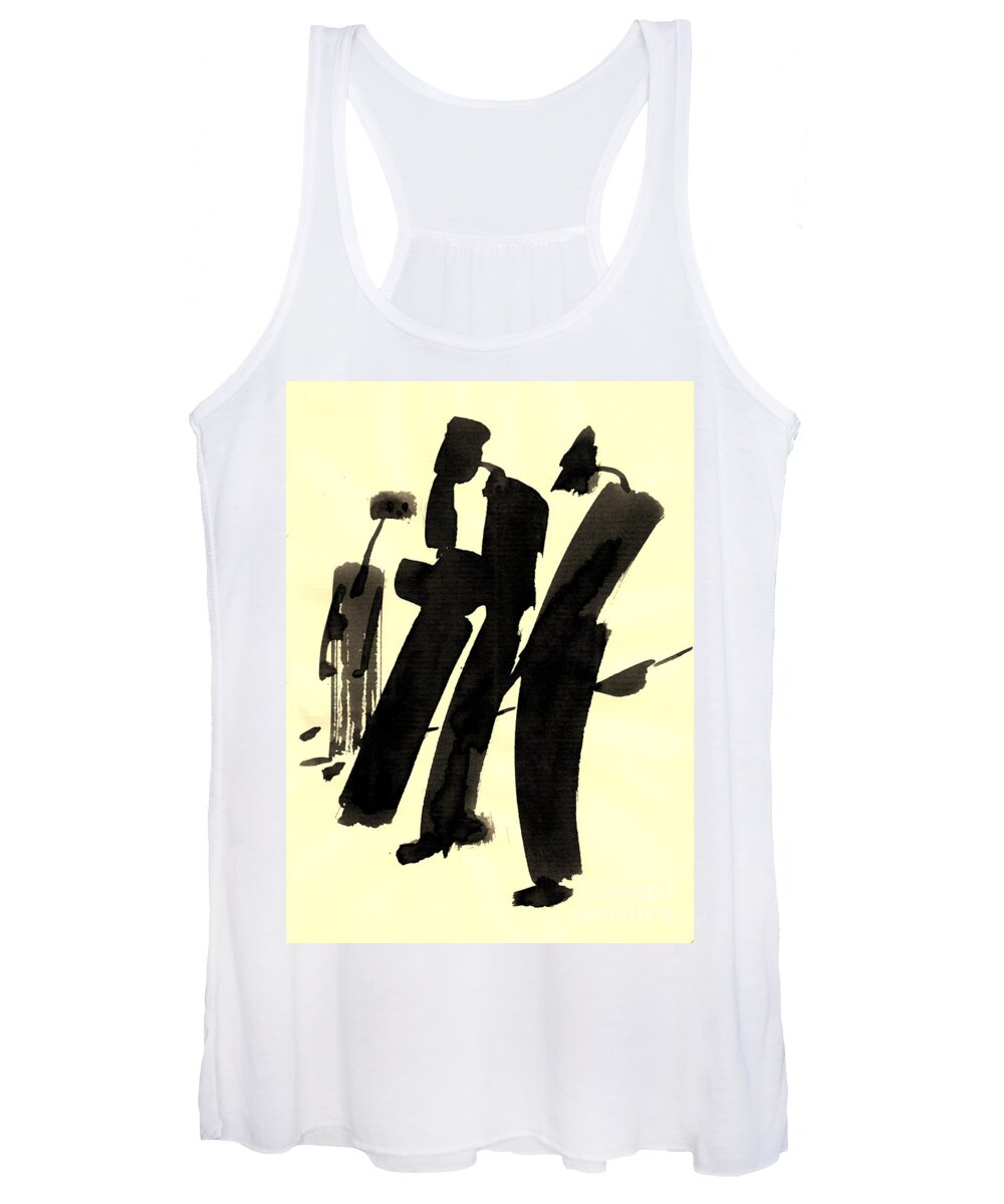 Talk Women's Tank Top featuring the drawing Discussion by Karina Plachetka