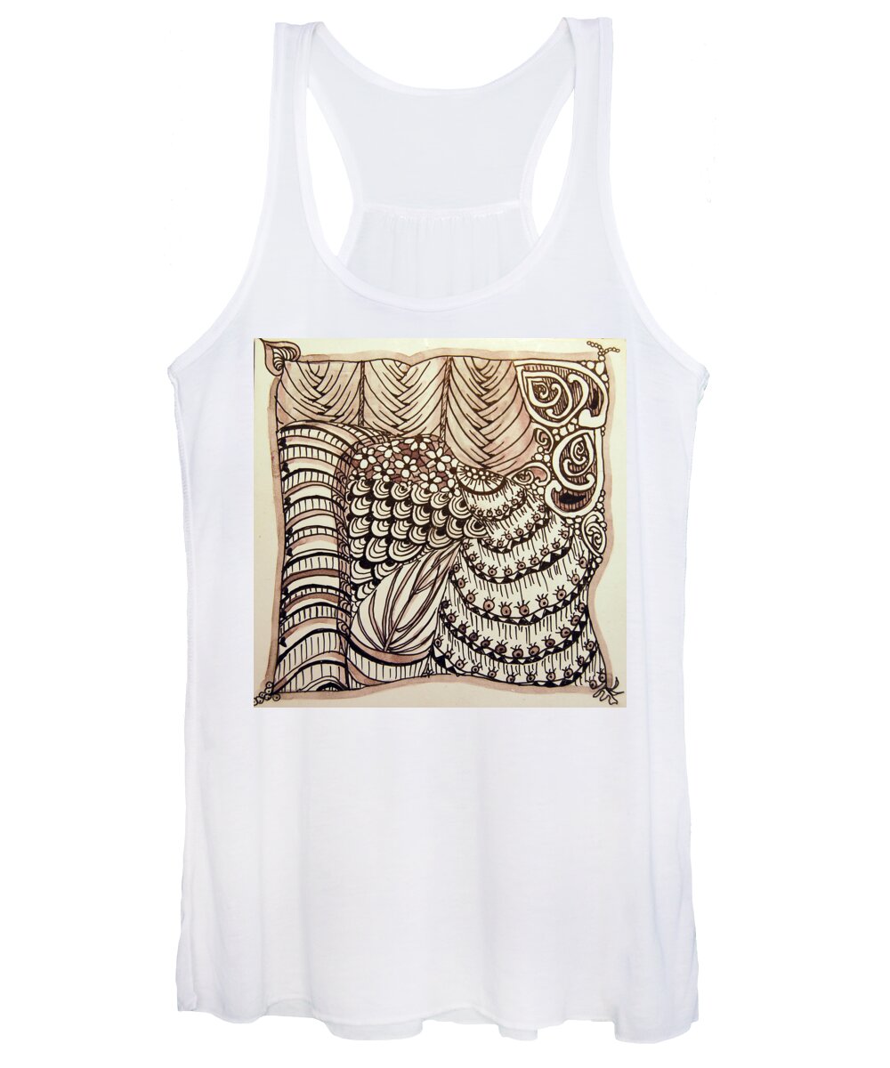 Doodles Women's Tank Top featuring the drawing Doodling Fun by Terry Holliday