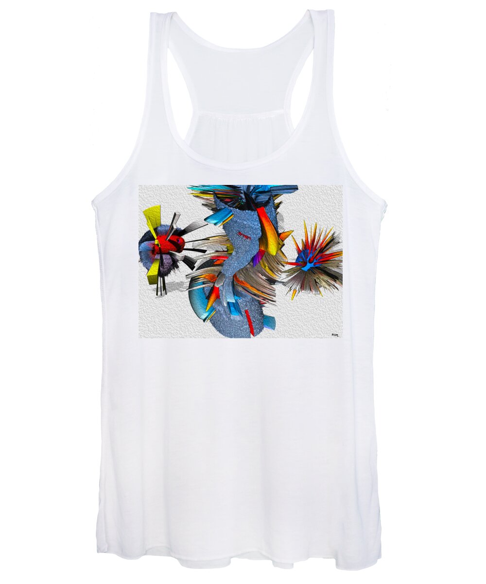 Spikes Women's Tank Top featuring the digital art Ebola on steroids by Robert Margetts