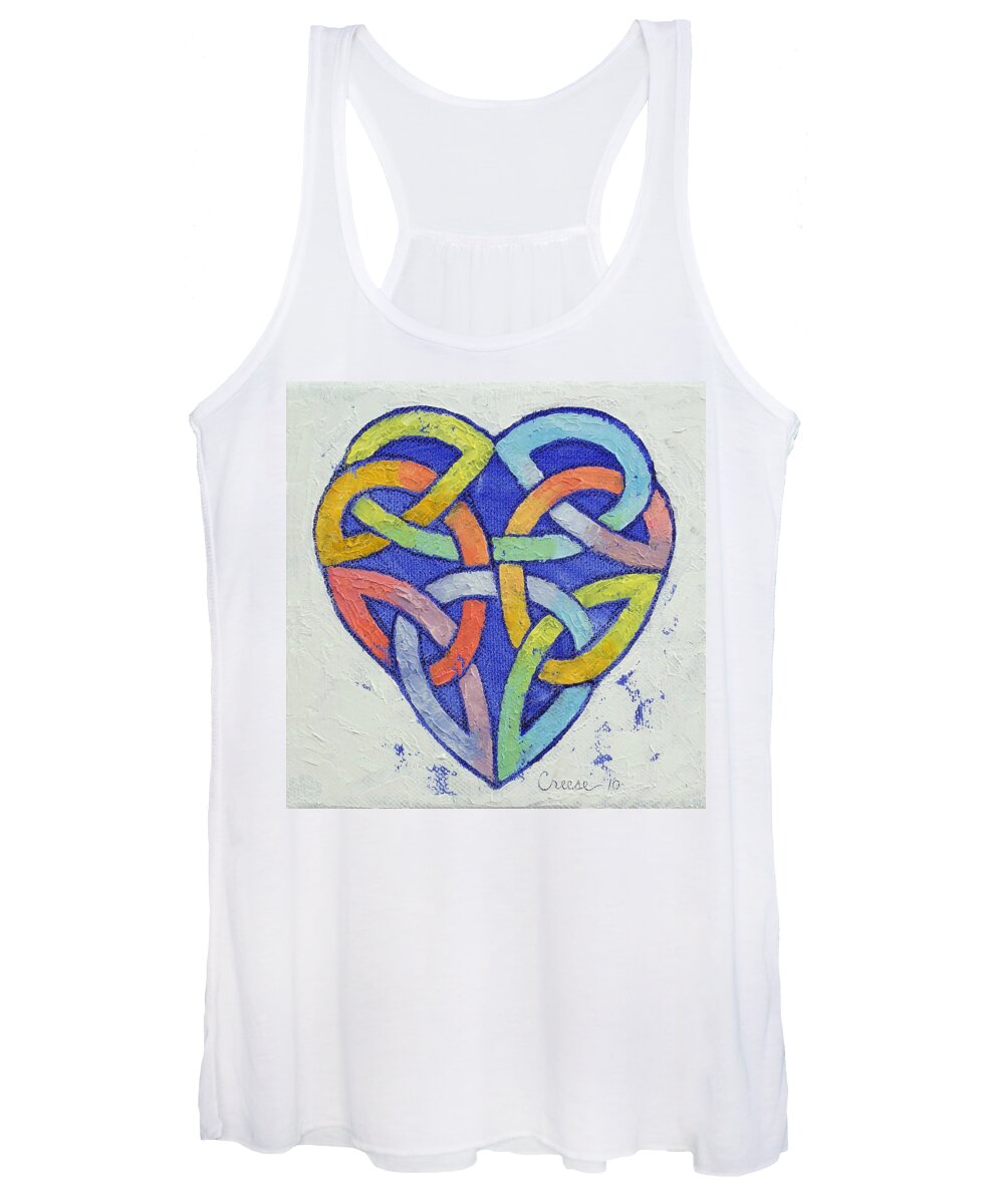 Endless Women's Tank Top featuring the painting Endless Rainbow by Michael Creese