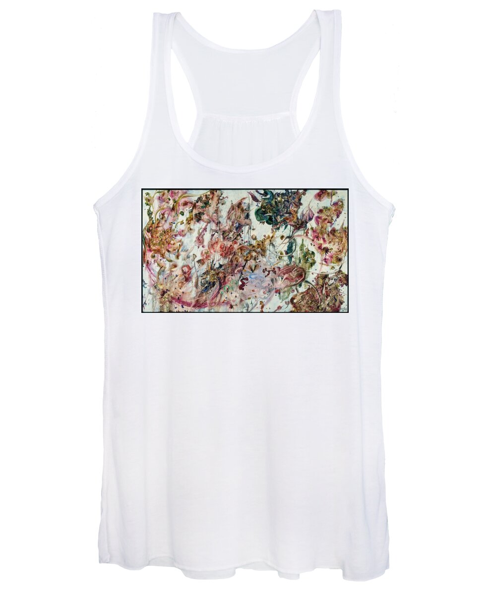 Abstract Women's Tank Top featuring the painting Fairytale Kingdom by Christopher Schranck