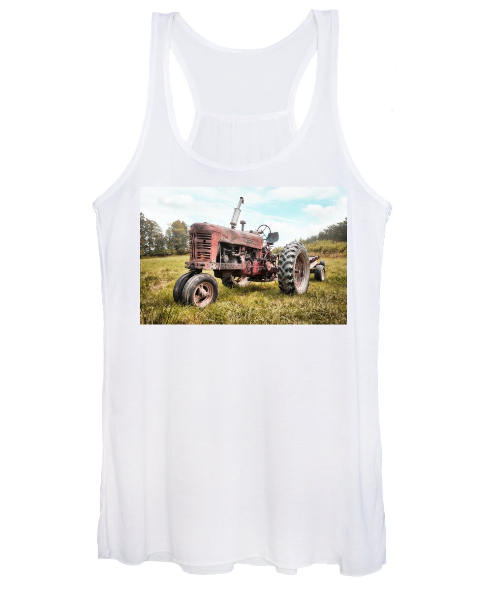 Tractors Women's Tank Top featuring the photograph Farmall Tractor Dream - farm machinary - Industrial decor by Gary Heller