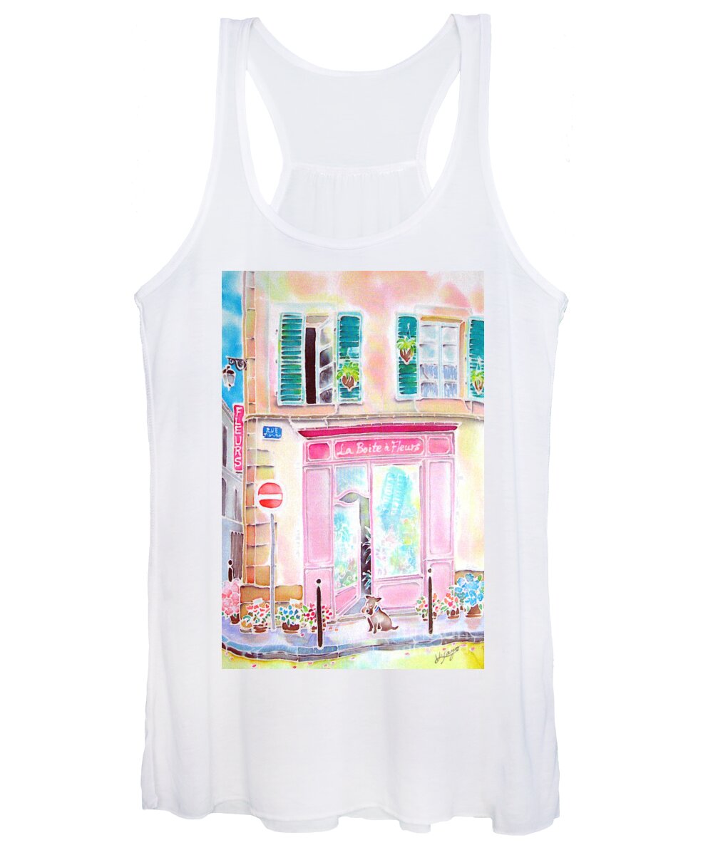 Flower Shop Women's Tank Top featuring the painting Fleuriste by Hisayo OHTA