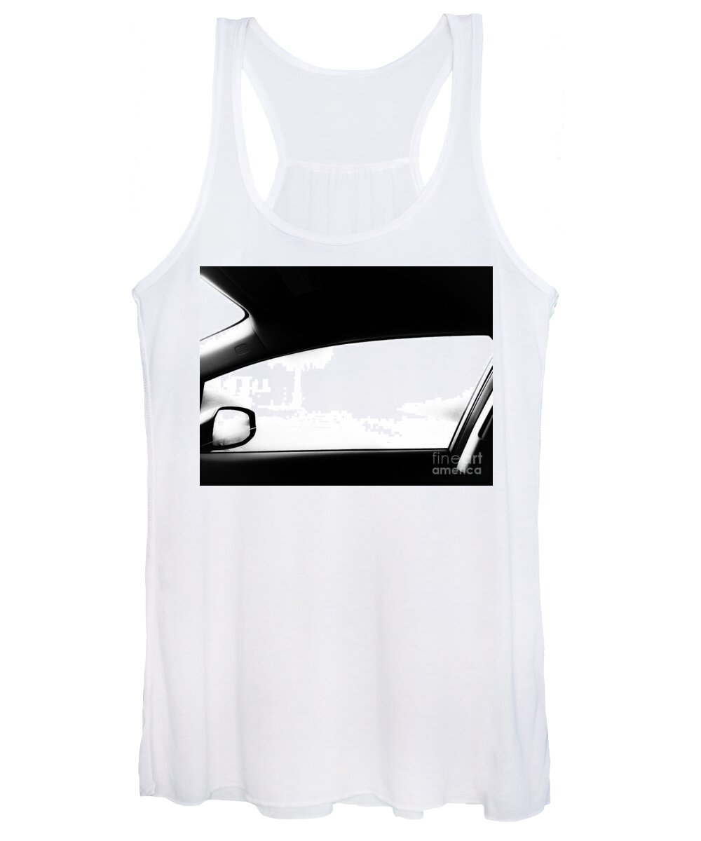 Abstract Women's Tank Top featuring the photograph Foggy Window by Fei A