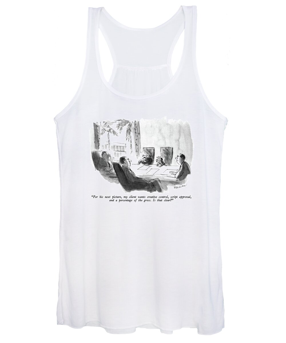 

 Dog Women's Tank Top featuring the drawing For His Next Picture by James Stevenson