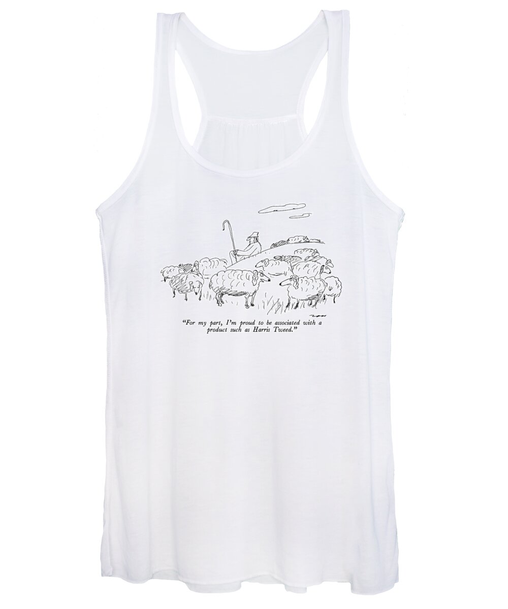 
for My Part Women's Tank Top featuring the drawing For My Part by Al Ross