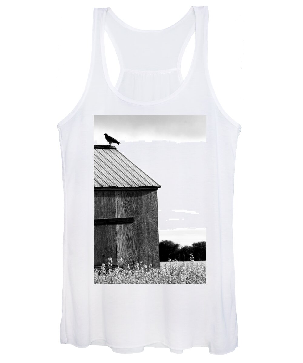 Hawk Women's Tank Top featuring the photograph Foraging Two by J C