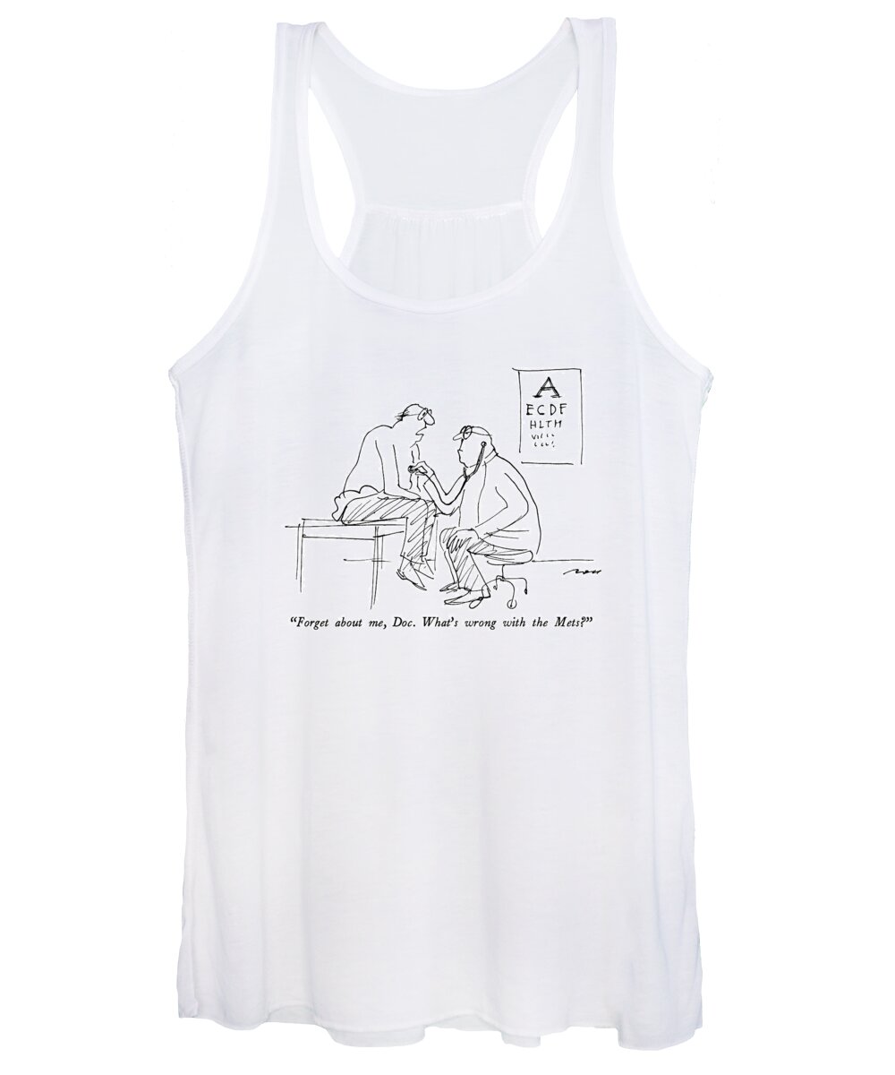 

 Man In Doctor's Office. 
Sports Women's Tank Top featuring the drawing Forget by Al Ross