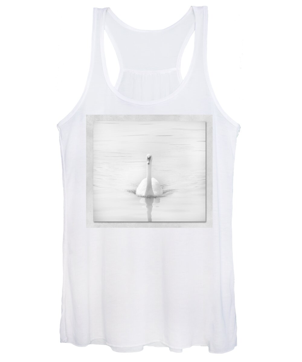 Swan Women's Tank Top featuring the photograph Ghostly White by Lynn Bolt