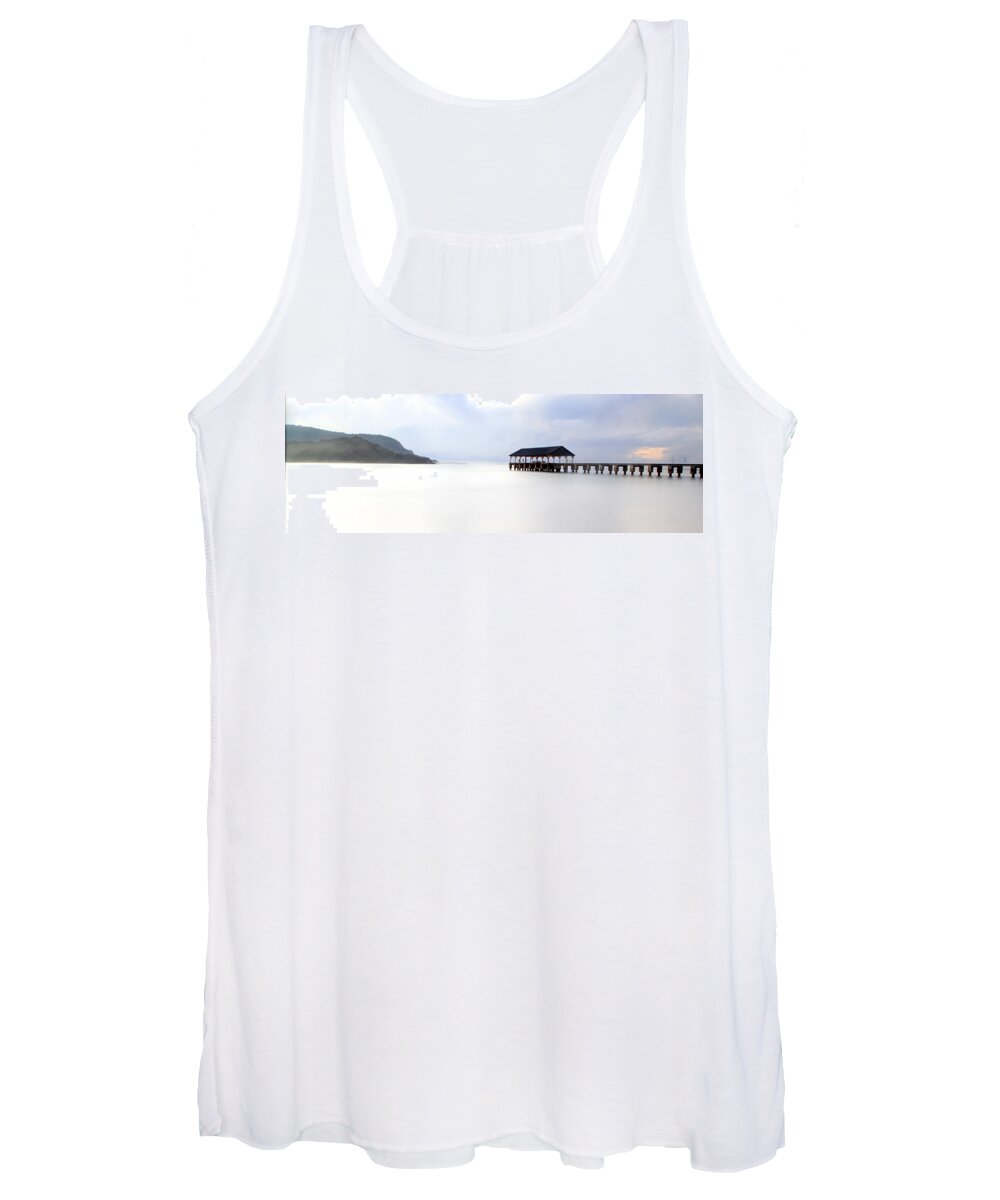 Hanalei Pier Women's Tank Top featuring the photograph Ghosts of Hanalei by Ryan Smith