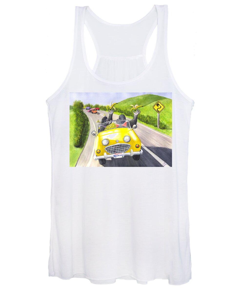 Banana Women's Tank Top featuring the painting Going Bananas by Catherine G McElroy
