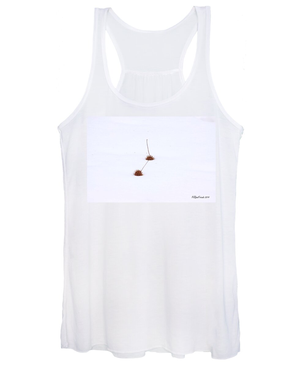 Gumballs In Snow Women's Tank Top featuring the photograph Gumballs in Snow by PJQandFriends Photography