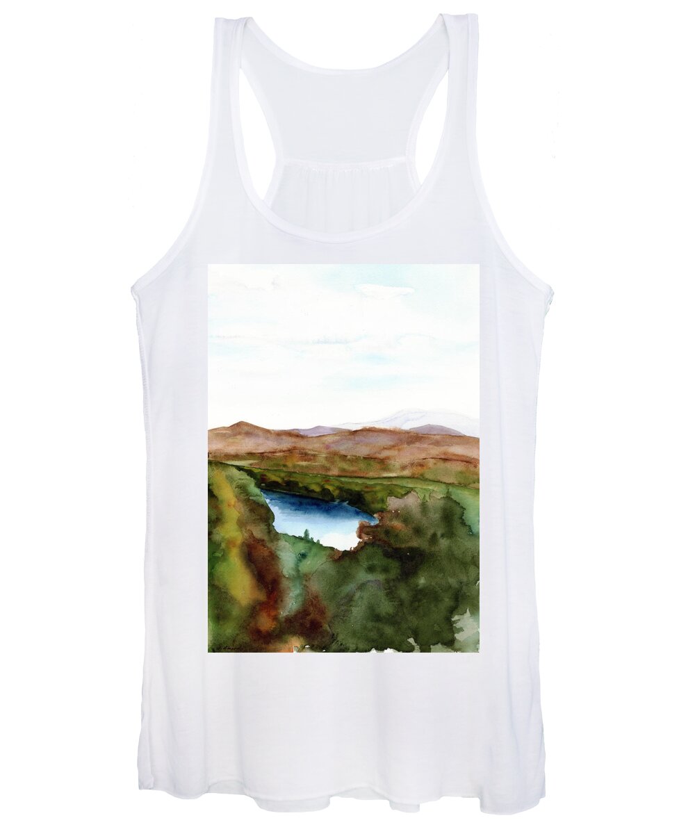 Vermont Women's Tank Top featuring the painting Hartwell Pond by Amanda Amend