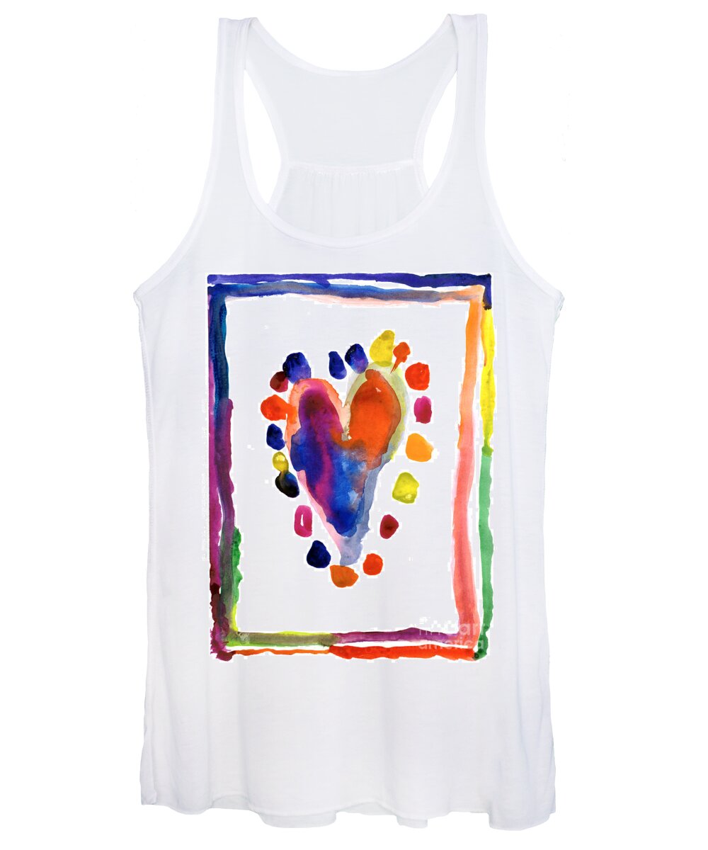 Heart Women's Tank Top featuring the painting Heart by Kasey Hutcheson Age Seven