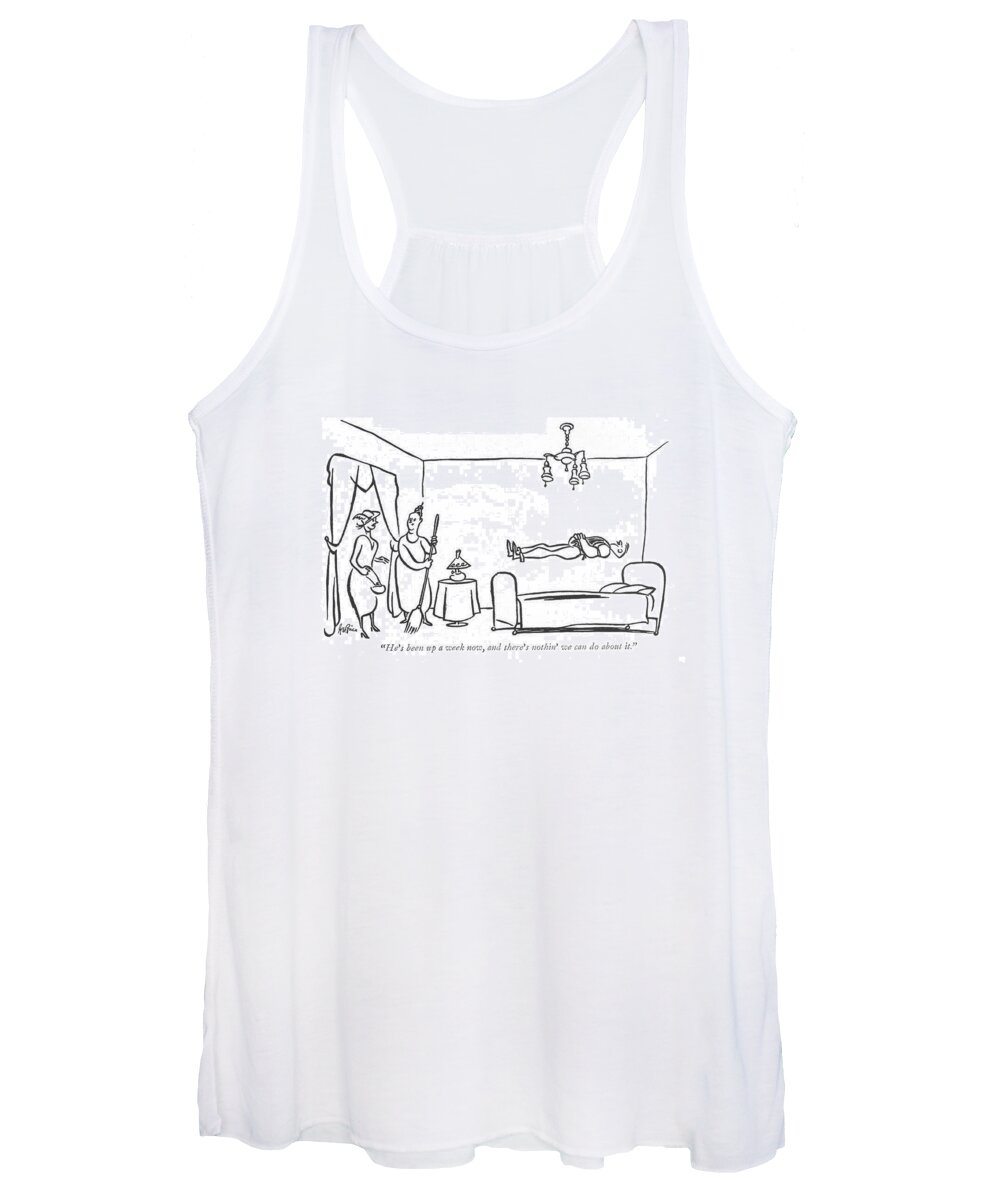 104932 Gpr George Price Women's Tank Top featuring the drawing He's Been Up A Week Now by George Price