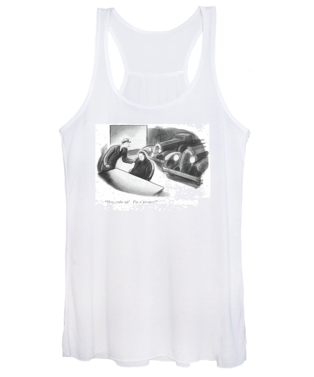 105335 Cro Carl Rose Women's Tank Top featuring the drawing I'm A Prospect by Carl Rose